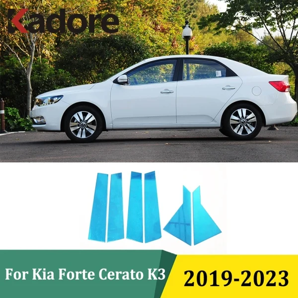 

For Kia Forte Cerato K3 2019-2021 2022 2023 Stainless Steel Car Window Center Pillar Moldings Strips Cover Exterior Accessories