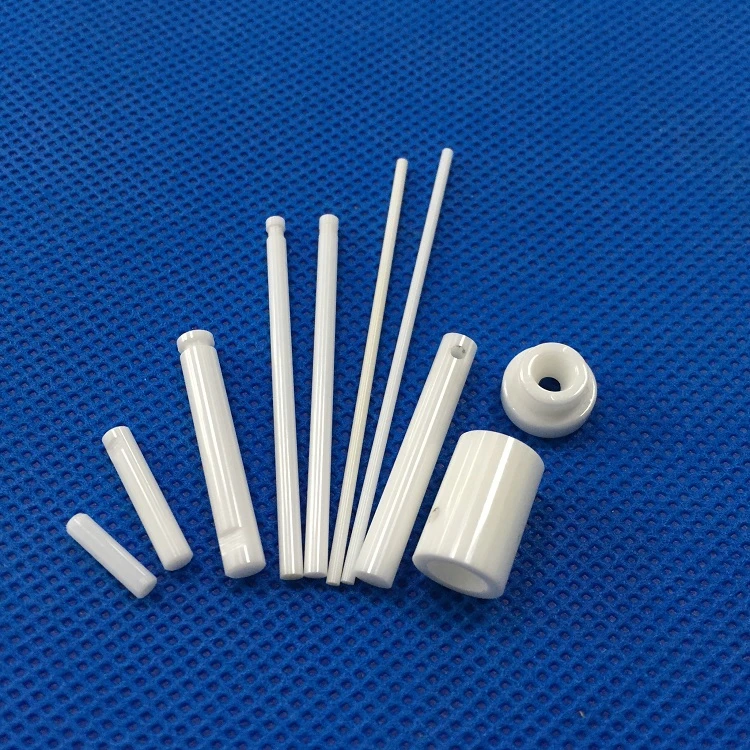 10pc Ceramic Tube Alumina Small Porcelain Tube Corundum Wear-resistant Insulating Porcelain Bushing Thermocouple Protection Tube
