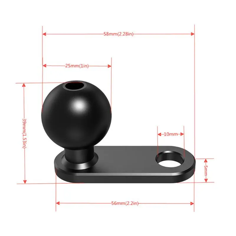 E9LB porta base in alluminio a forma L per specchietto retrovisore testa per