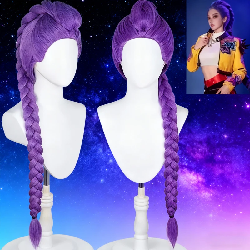 2026 فيلم Kpop شعر مستعار تأثيري ميرا رومي زوي شيطان الصيادين الأرجواني الأحمر الشعر الطويل مقاومة للحرارة بيروكات صناعية كرنفال الدعائم &%^*{ #1