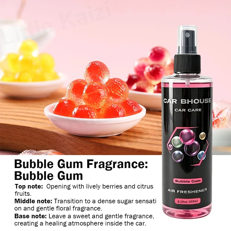 1 Stück 245ml Auto-Lufterfrischer-Spray, 8 Düfte, Langanhaltender Geruchsentferner für Auto & Zuhause
