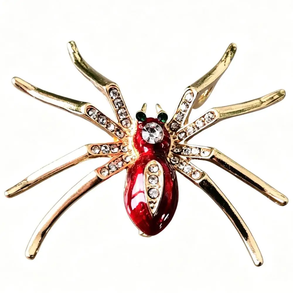 Baroque Luxury Beautiful Spider Design Men Women Brooch Pin Jewelry Accessories Wedding Holiday Party Gifts