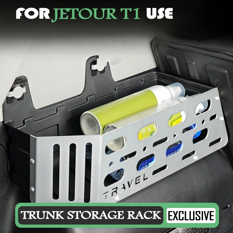 

Car Trunk Storage Rack Fit for Jetour Traveller T1 2024 2025 Modified Trunk Storage Box Car Interior Accessories