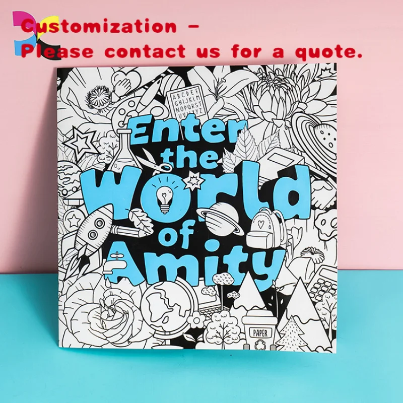 

На заказ. Заводская настраиваемая детская книга, высококачественная книжка-раскраска в мягкой обложке