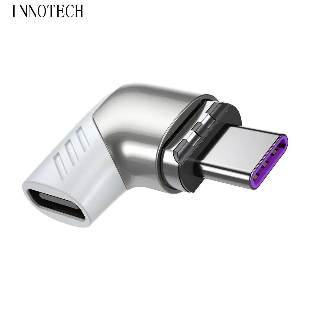 

90 Degree USB Type C Magnetic Adapter 120W Power USB C To Type C Phone Magnetic Converter Right Angle Design Mini