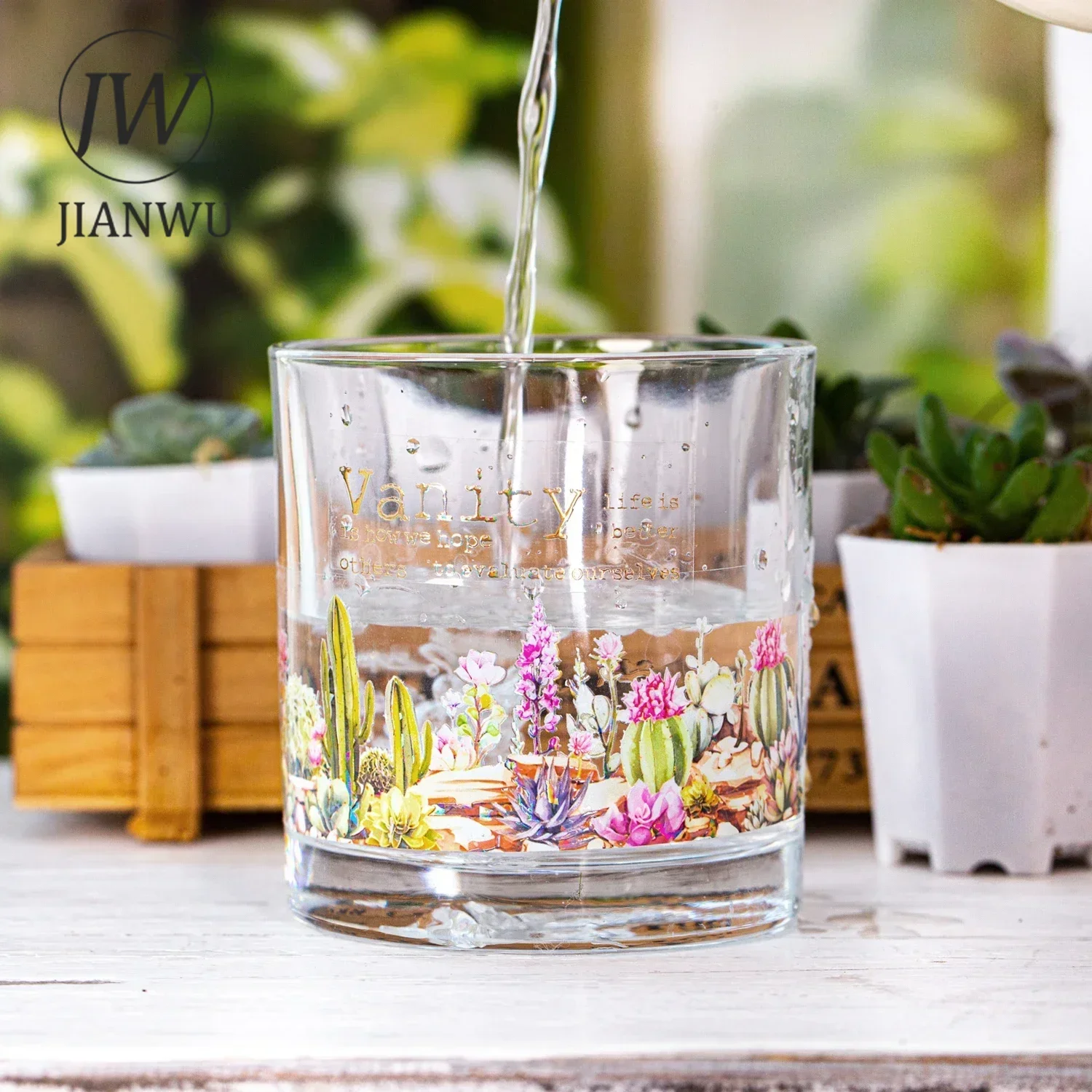 JIANWU 40mm*200cm Language of Nature Series Vintage Plant Flower Material Collage PET Tape Creative DIY Journal Stationery