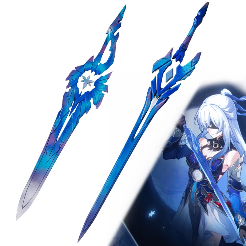 

Game Honkai: Star Rail Jingliu Anime Cosplay Weapon Props Light Sword Heavy Sword Wooden Two-handed Sword Cosplay Accessories