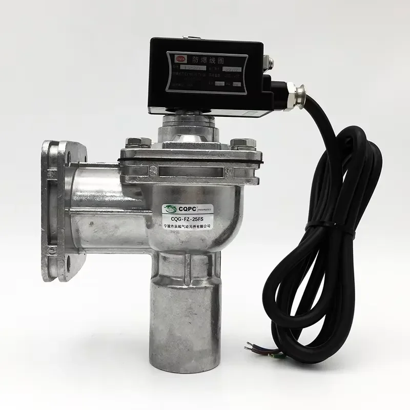 Pneumatic components Efficient explosion-proof pulse jet valve Flanged right angle valve for dust collector