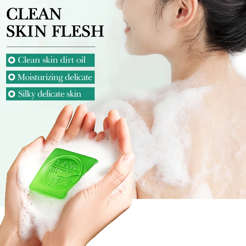 

Aloe vera cleansing soap, with a long-lasting fragrance, moisturizes brightens skin tone, improves dullness,cleanses pore skin