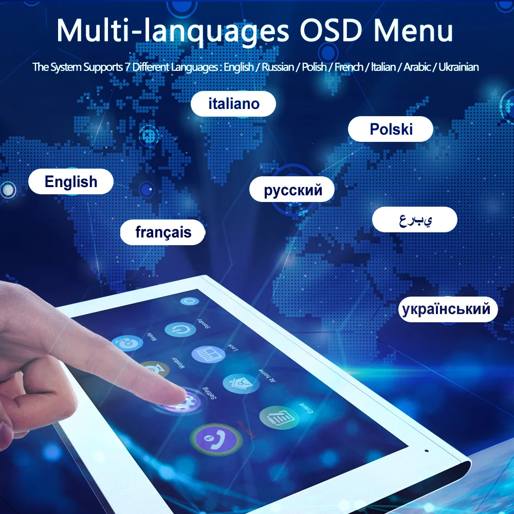 1080p biały Wifi Tuya wideodomofon Monitor wideodomofon kamera wideo wideodomofon s wykrywanie ruchu dla domu apartament