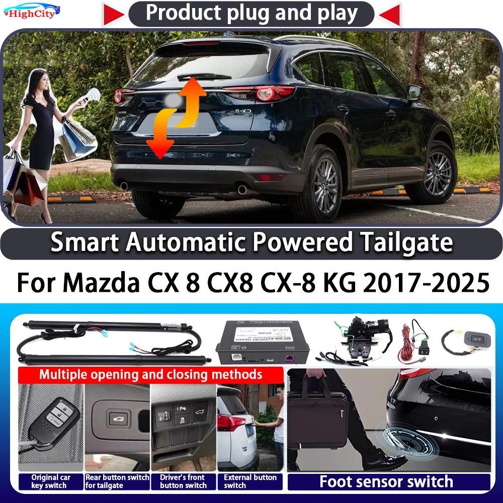 For Mazda CX 8 CX8 CX-8 KG 2017-2025 OEM Smart Automatic Powered Tailgate Key Control Trunk Lift Close Electric Power Tailgate