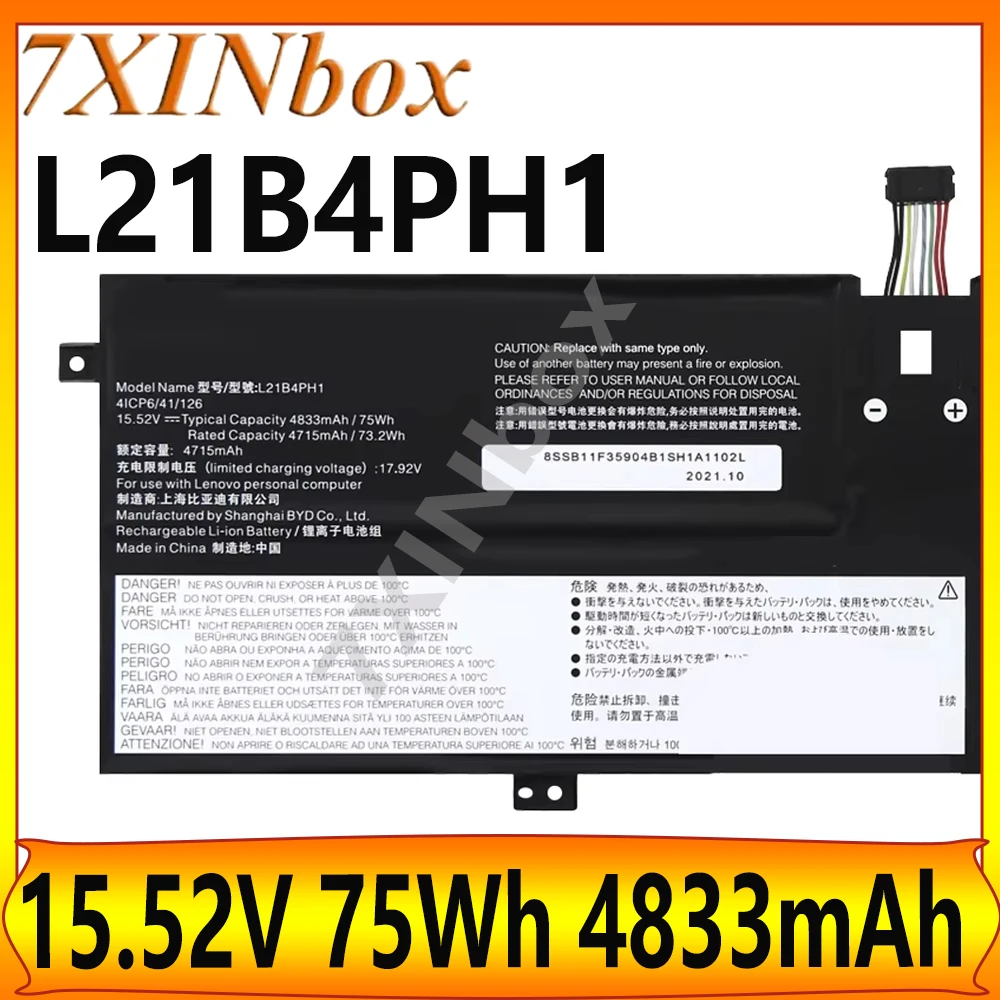 7XINbox L19M4PDC L19L4PDC 15.36V 4622mAh 71Wh Laptop battery for Lenovo Yoga 7-15ITL5 7-14ITL5 14C SB10Z26483 L19C4PDC