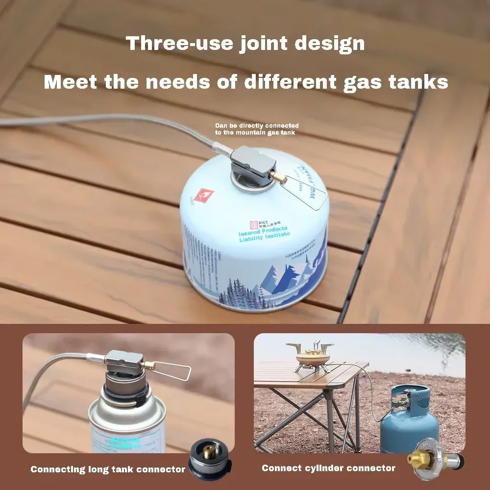 Kompor Gas Camping BRS-201A, Kompor Camping Bertekanan Tinggi untuk Perjalanan, Pembakar Gas Butana dengan Pelindung Angin dan Pengapian Piezo