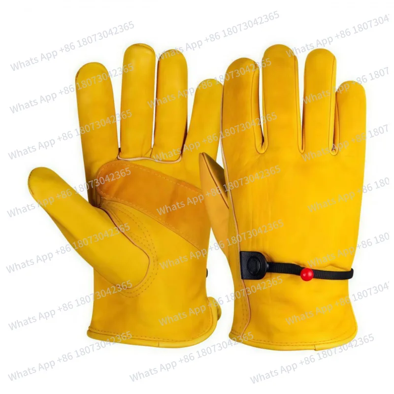 

Outdoor Protective Cowhide BBQ Anti-scald Garden Thorn-proof Gloves