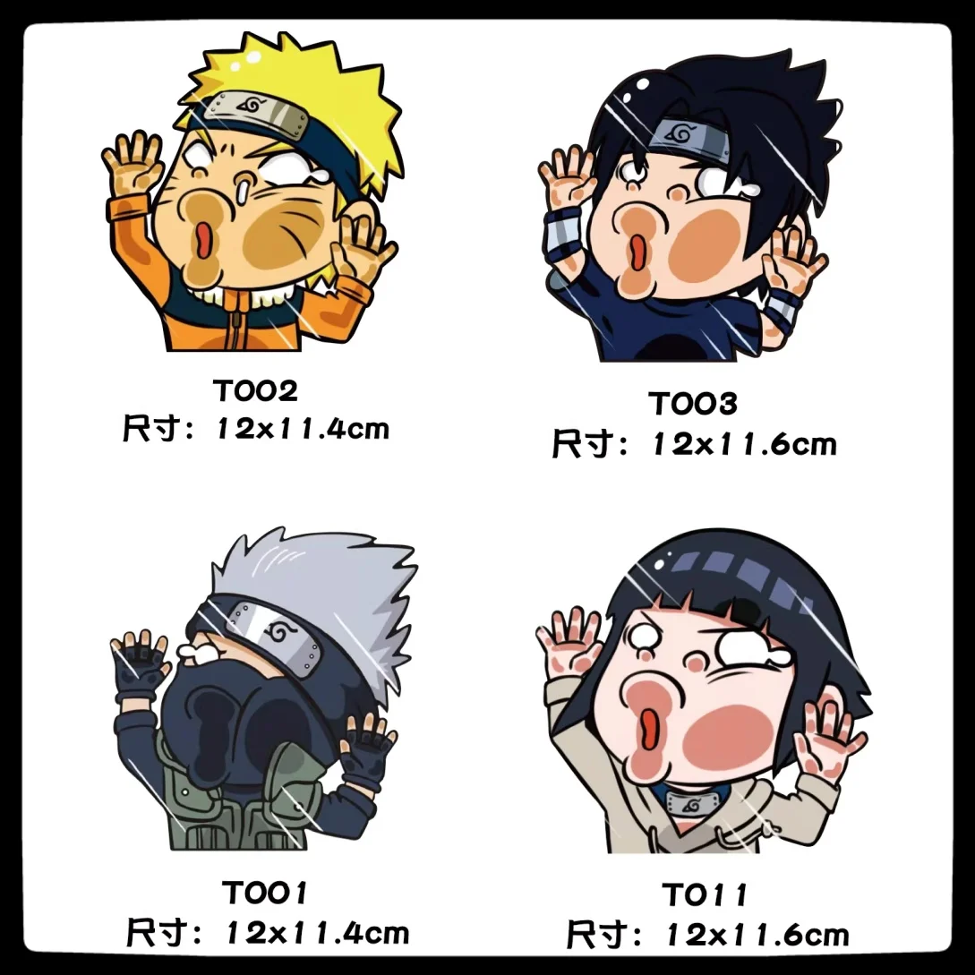 Pegatina para Coche de Naruto, Adhesivo 3D para Ventana de Coche con Diseño de Anime Japonés de Naruto, Sasuke y Kakashi, Venta al Por Mayor