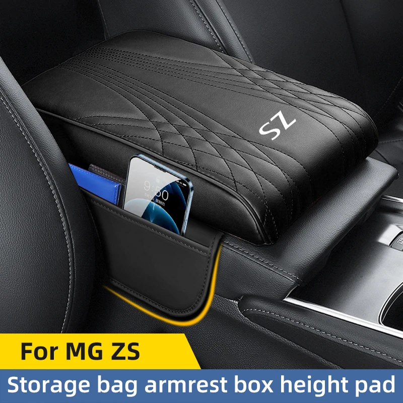 

For MG ZS New Car Armrest Box Height Increasing Pad Car Middle Armrest Storage Bag Protective Pad
