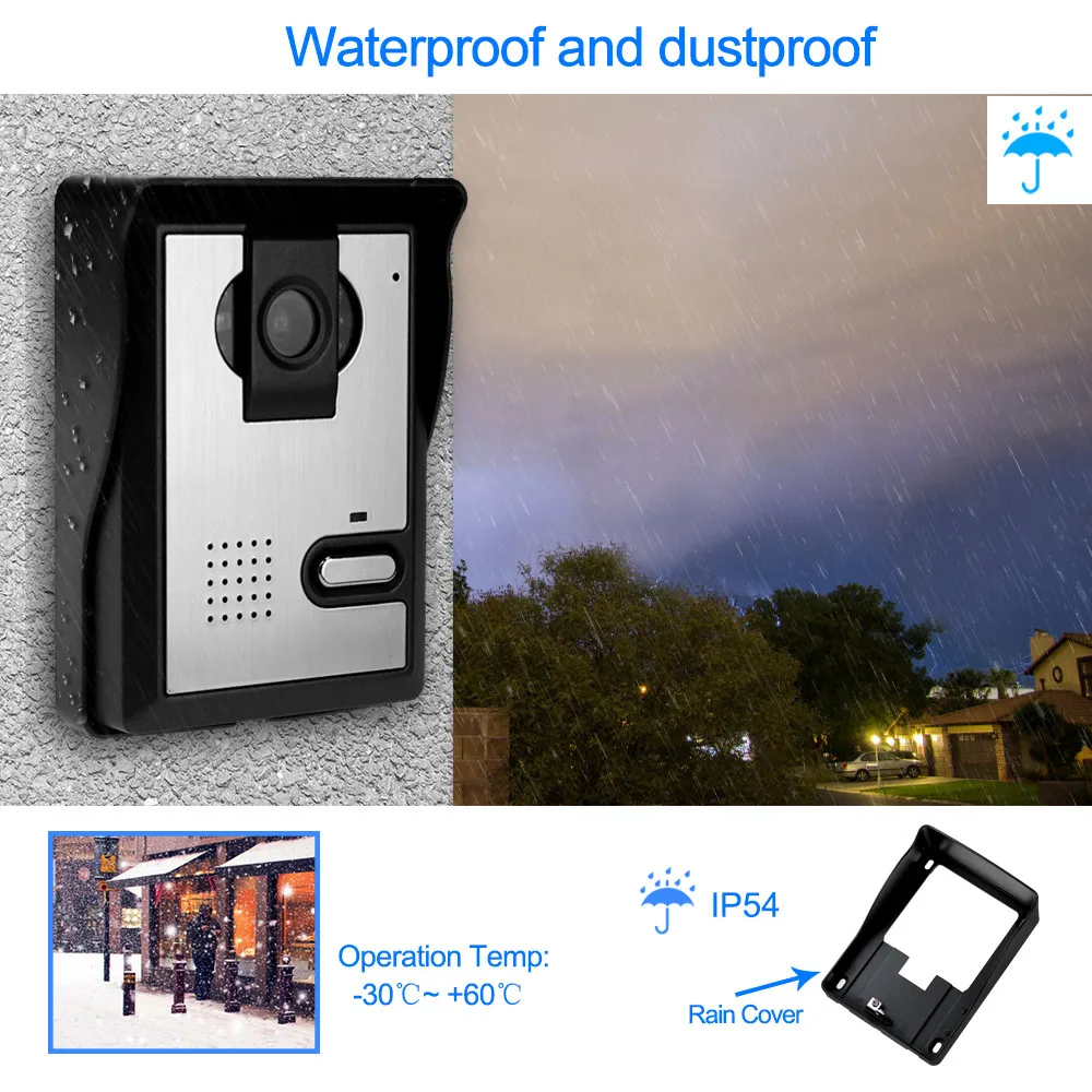 2023 Cheap Video Door Phone Wired Intercom System Outdoor Camera Door Bell 700TVL IR Night Vision Waterproof for Home Apartment