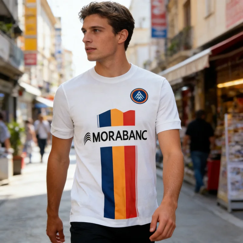 

Футбольная форма FC Andorra 2026 (гостевая) – футболка с коротким рукавом, спортивный топ для взрослых и детей, семейные комплекты, модные футболки Y2K