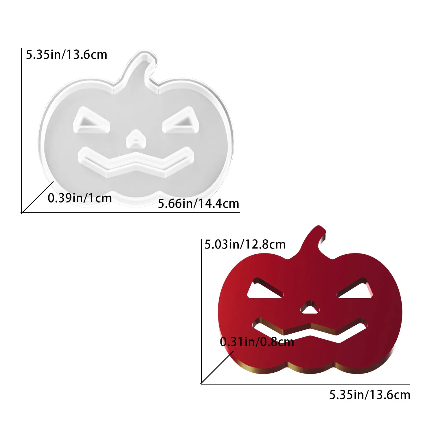 Pumpkin Coaster Cup Mat Silicone Mold Resin Storage Rack Handmade DIY Halloween Crystal Epoxy Resin Gypsum Mold Home Decor