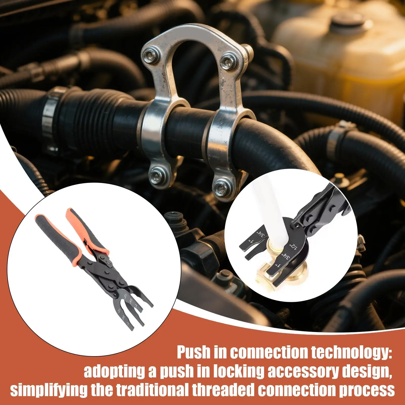 

Electrical Disconnect Pliers Auto Pliers Automotive Clamps Tool for Water Pipe Maintenance Fitting Radiator Tube Wire Pneumatic