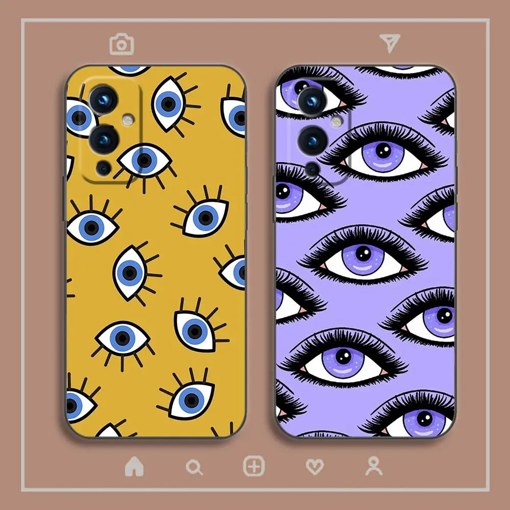 Funny Turkish Lucky Blue Evil Eye Phone Funda Coque Case For Oneplus 9 8 8T 7 7T 6 5T ACE 2V NORD CE 2 3 N10 N100 Pro Case Capa