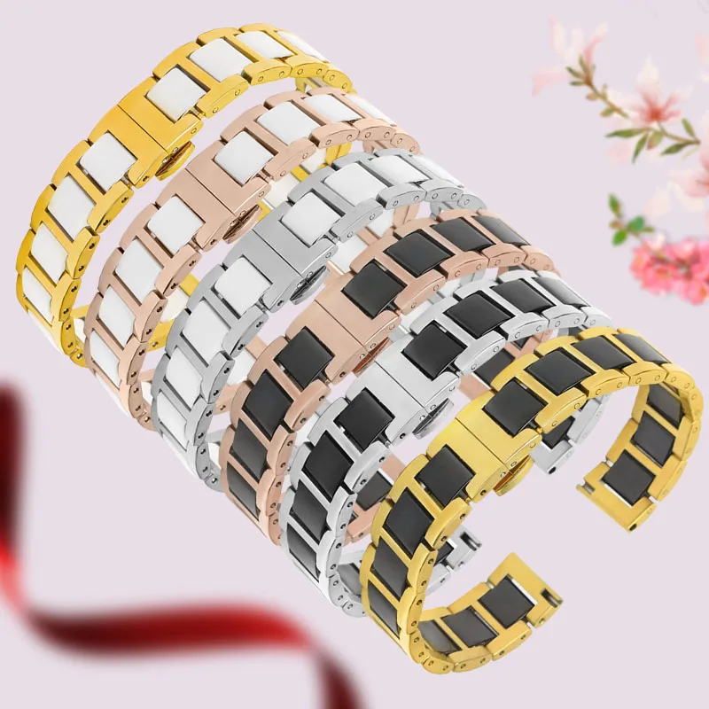 ساعة غوص من السيراميك والفولاذ المقاوم للصدأ ، سوار رائع ، لساعة DW الأحفورية ، فيتا ، كاسيو ، غيا ، إكسسوارات ساعة ، 12 مناسبة ، 14 ، 16 ، 18 ، 19 ، 20 أو