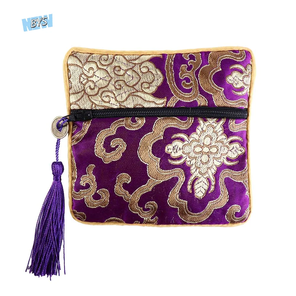 

Zipper Bag Blessing Bag Jewelry Packaging Chinese Style Coin Purse Jewelry Storage Bag Brocade Pouch Silk Jewelry Organizer
