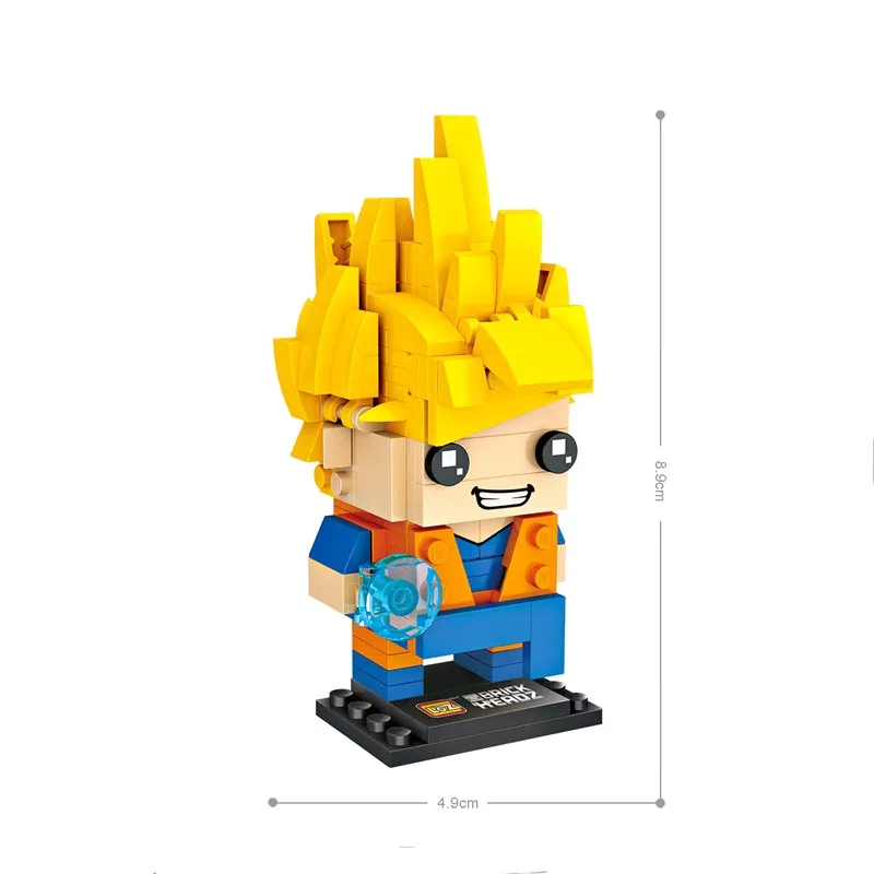 Superhero Square Head Building Blocks Action Anime Figure Groot Spider Man Image Dolls Puzzle Assembly Toy Bricks Children Toys