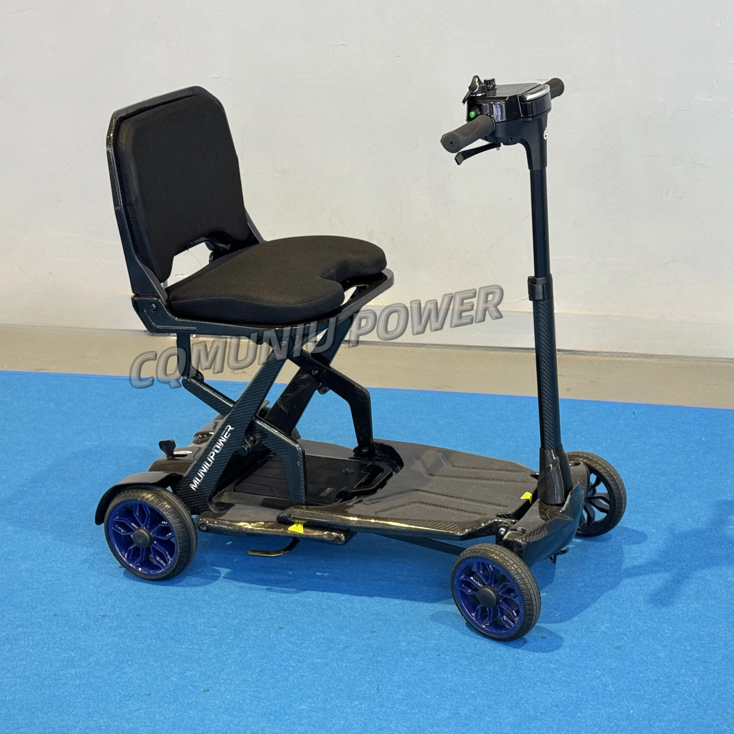 Outdoor Use Folding Ultra Lightweight Carbon Fiber Electric Mobility Scooter for Handicapped Users