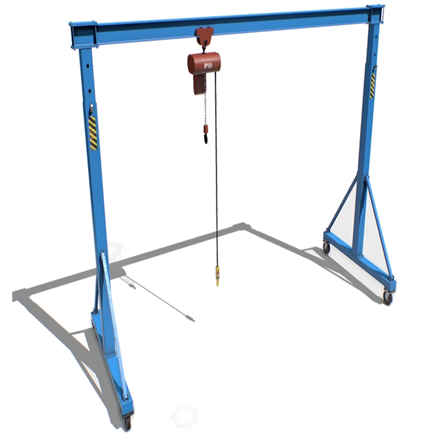 Aluminum Alloy Folding Small Gantry Crane with JIB Arm for Industrial Workshop Material Handling Professional Lifting Tool
