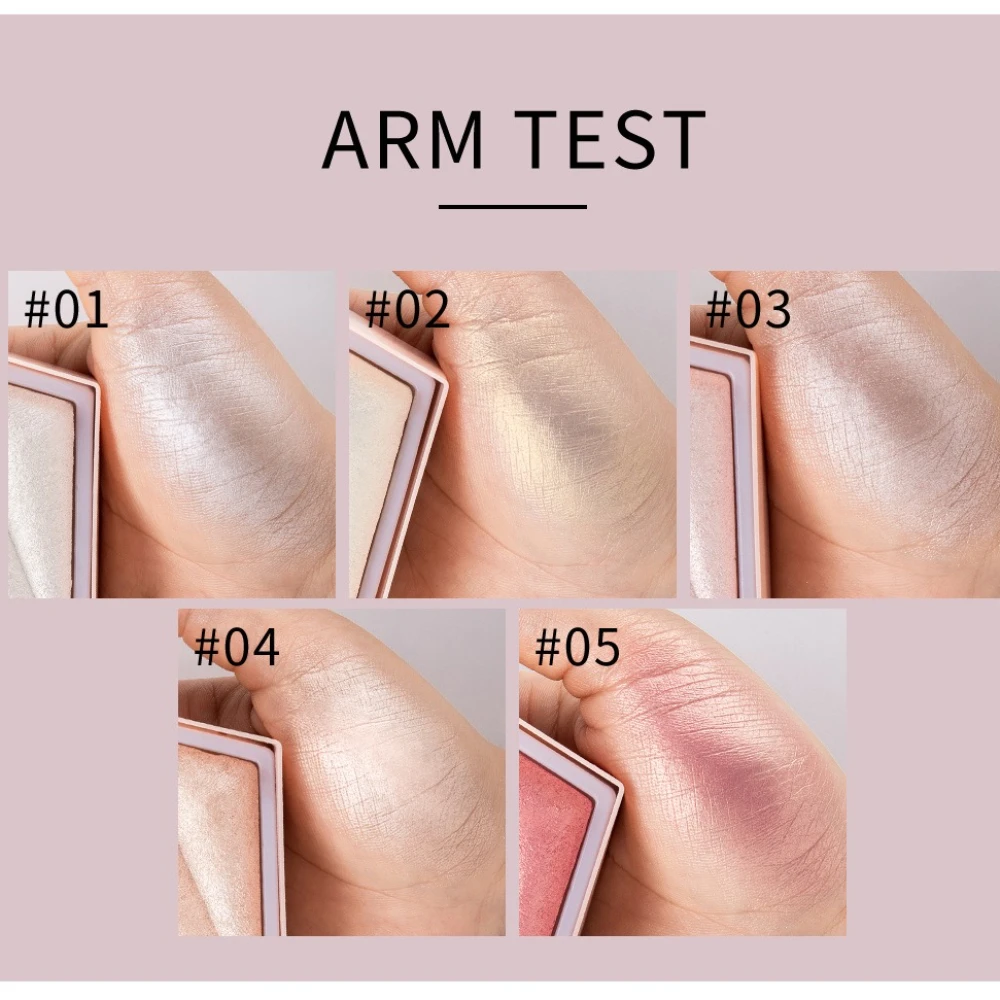 Highlighter pó paleta maquiagem rosto contorno shimmer água luz destaque cosméticos 3d em relevo corpo shimmer