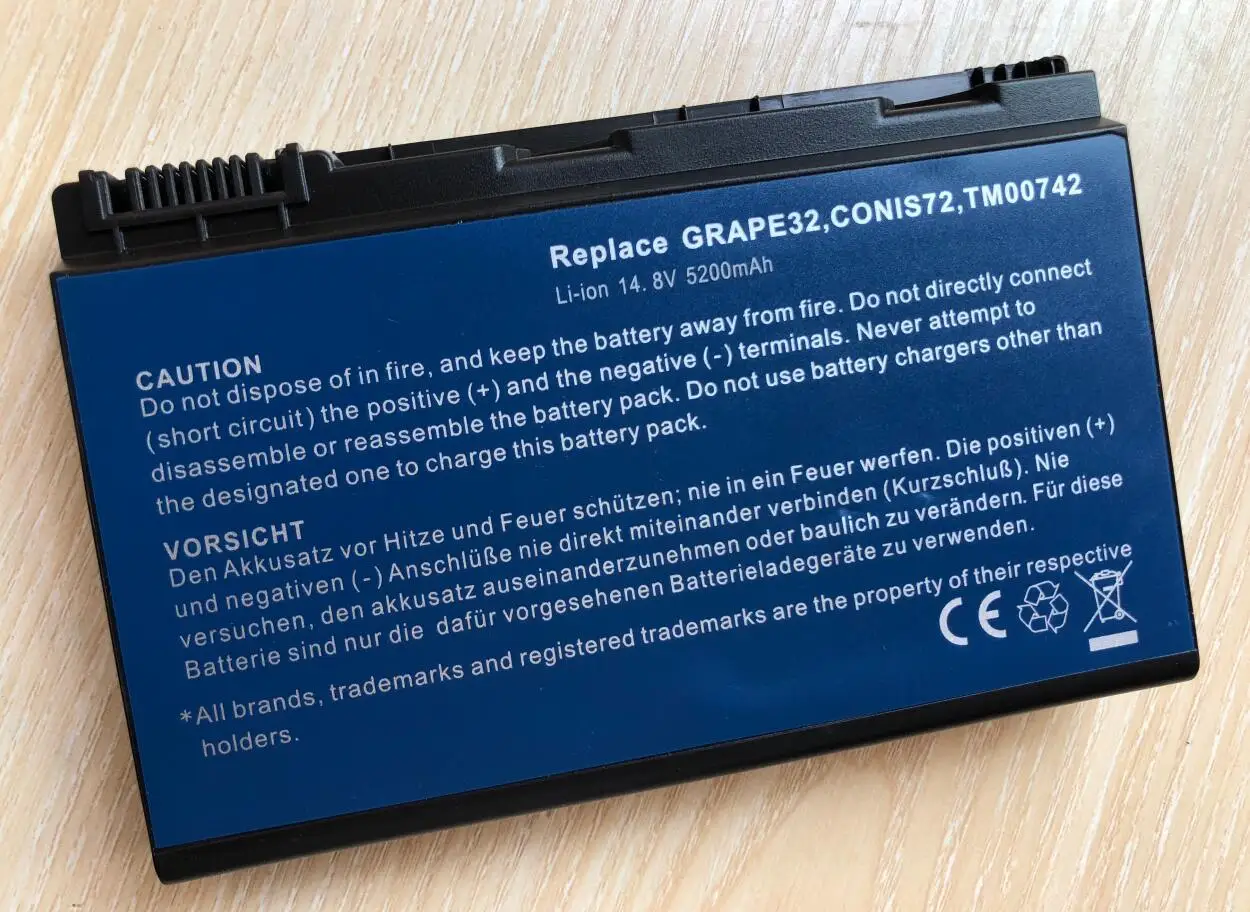 14.8V 8 Cells Laptop Battery CONIS72 For Acer Extensa 5220 5620G 5620Z 5630 7620 for TravelMate 5320 5520 5710 Series TM00751