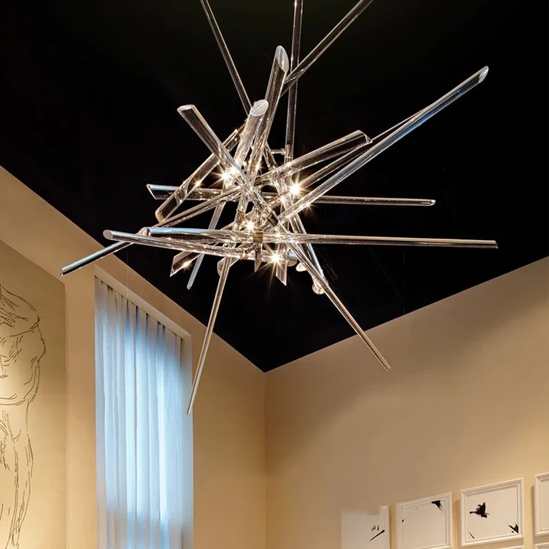 Scandinavian Acrylic Vertebrae Chandelier Glossy, Bubble Model/Clear Model For Living Room, Bar Home Decoration