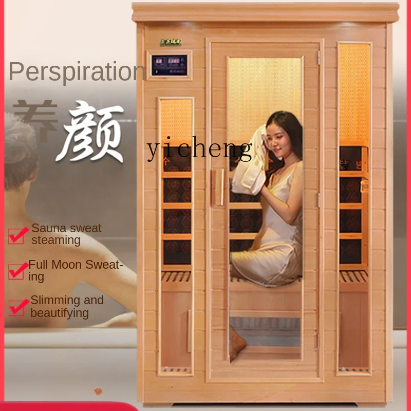 ZC Home Sauna Room Tomalin Sauna Machine Energy Cabin Far Infrared Single Double Light Wave Room Steam Sauna Set