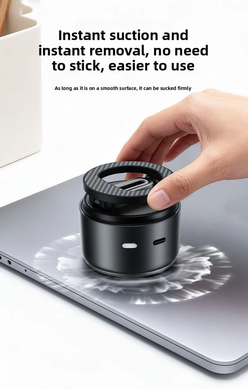 For Vacuum Adsorption Car Phone Holder Portable Rotating Magnetic Bluetooth Speaker Stand Desktop Mount Auto Accessoires