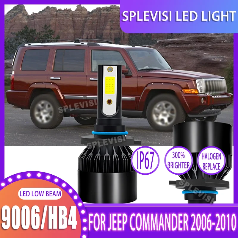 

High-Efficiency Car Light LED Headlights Low Beam with Silent Turbo Fan 9006 HB4 For Jeep Commander 2006 2007 2008 2009 2010