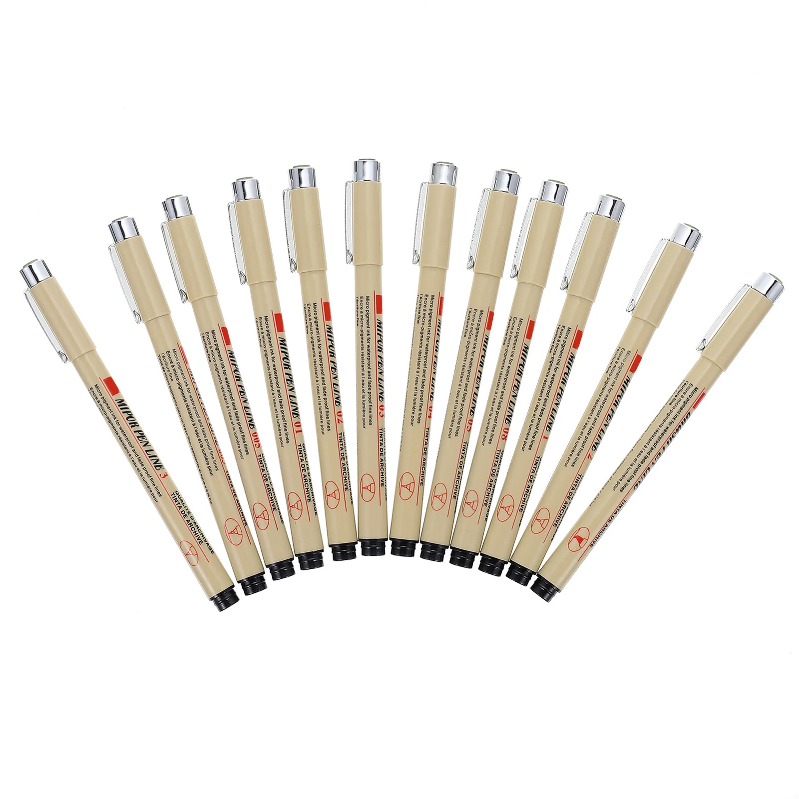 

12 шт. водонепроницаемый рисунок для профессиональных рисования, эскизов, техническое искусство, художественные принадлежности, ручки для рисования, маркеры