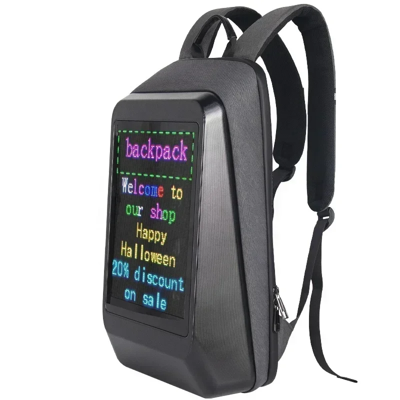 

2024 Newest Electronic Gadgets Smart Display Bag Motorcycle Backpacks Led Backpack For Unisex