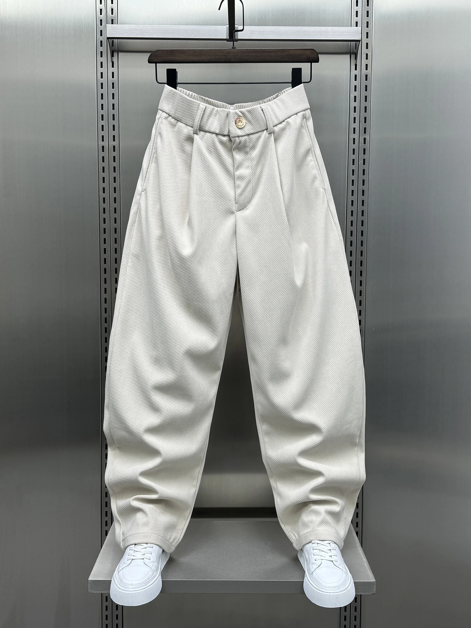 

Мужские осенние вельветовые брюки прямого кроя, универсальные, свободные, с широкими штанинами, удобные, для повседневной носки, молодежный стиль