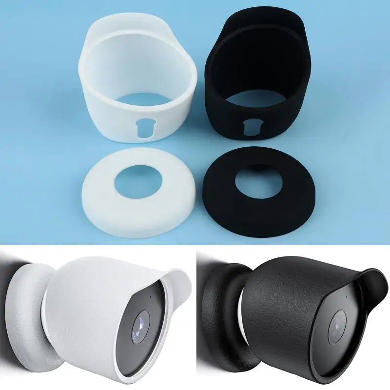 (.) Silicone Case Cover Camera Cover All Weather Protection Camera Sleeve Waterproof For Googles Nest Cam Outdoor Or Indoor