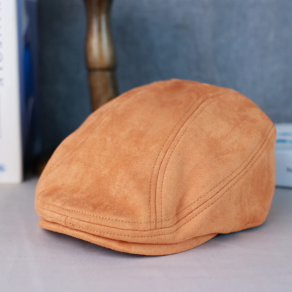 2025 New Suede Berets Hat For Men Spring Autumn Winter Wind-proof  Hats Painter Caps Fashion Retro Women Caps 012