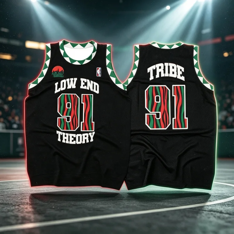 Summer Low End Theory Tribe # 91 Sleeveless Basketball Jersey Hip Hop Streetwear Loose Tank Sport Top Quick Dry Family Kids Tees