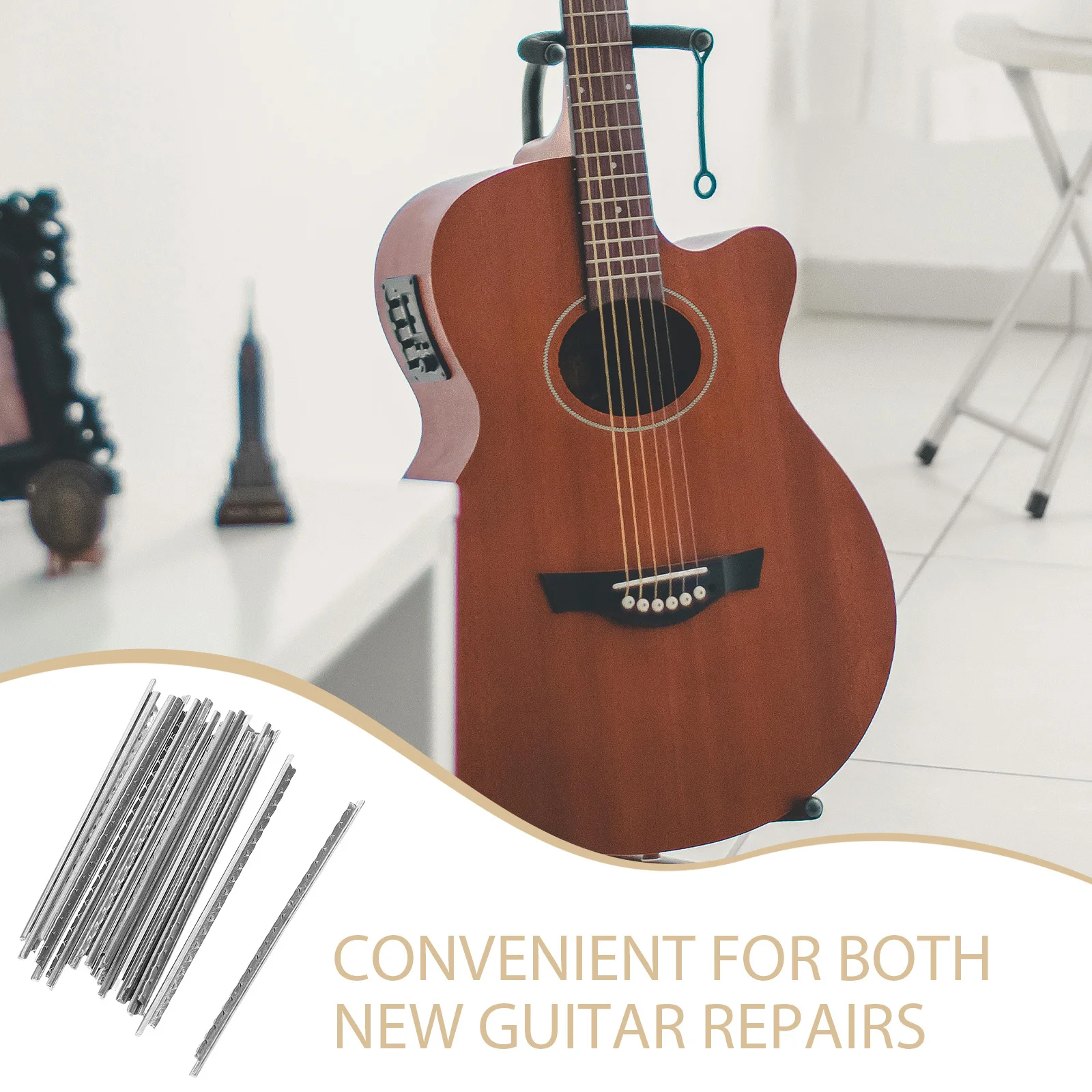 19 шт., набор проводов для ладов, белая медь для акустической классической фолк, ремонт маленькой гитары, запасные части для ладов, гитарные детали