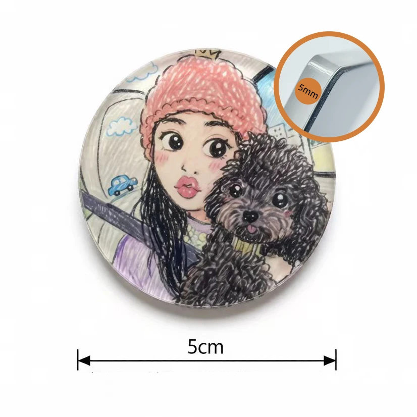 5mm Thick Custom Acrylic Fridge Magnet Upload Photo to Your Own Unique Personalized Gift for Wedding Birthday Graduation Pet