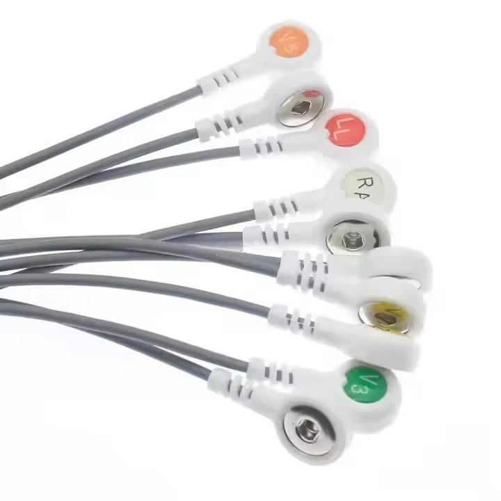 BI9800 Compatible 5-Lead Ambulatory ECG Cable CE Certified 1.25m, Medicals Supplies