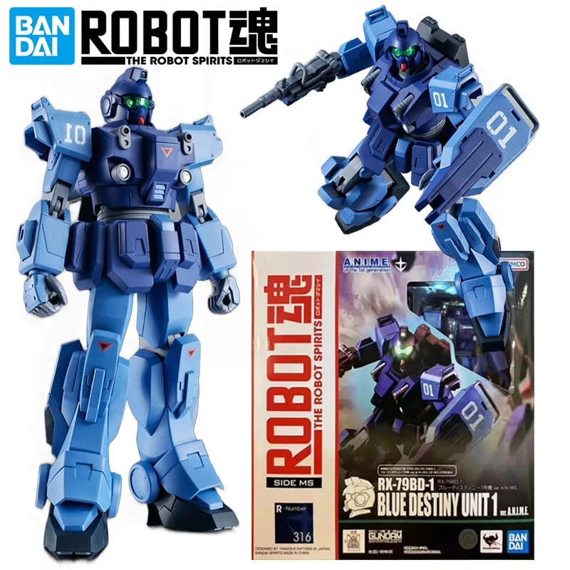 

Bandai The Robot Spirits RX-79BD-1 Blue Destiny Unit 1 Ver. A.n.i.m.e. 14Cm Original Action Figure Model Toy Gift Collection