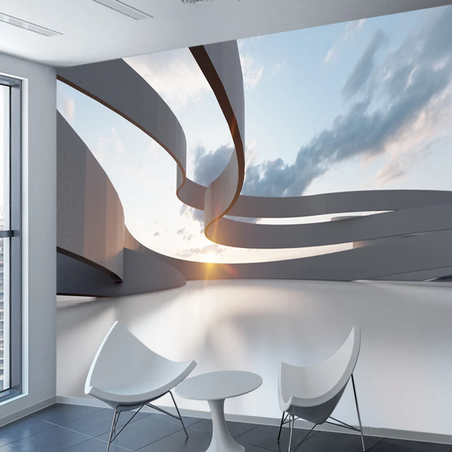 ورق جدران حديث قابل للتقشير واللصق من الفينيل ورق حائط لديكور المنزل وخلفيات لغرفة المعيشة بتصميم هندسي جدارية