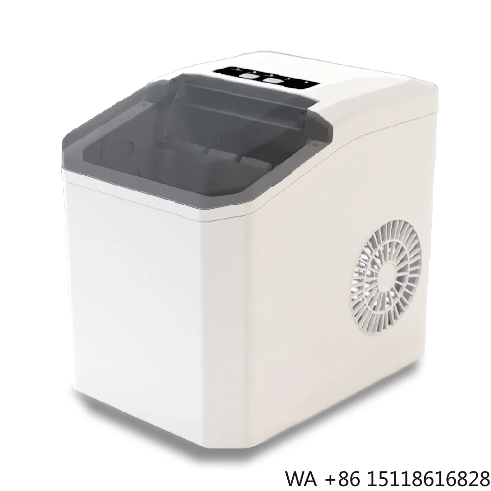 DENX---DX2051 110W Countertop Home Ice Maker Machine 12kg/24h Capacity, 1.3L Water Tank, Automatic Cleaning & Ice Size Selection