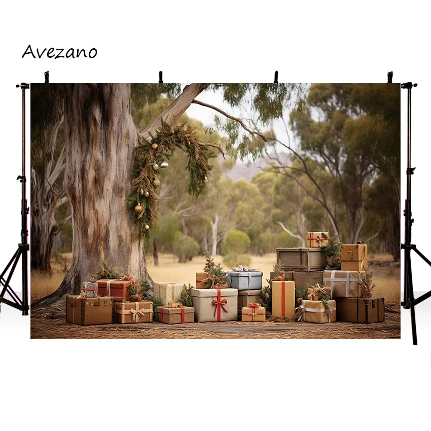 Avezano 사진 배경 크리스마스 장식 야외 퍼니트리 초상화 사진 공원 가족 파티 사진 스튜디오 포토존 소품