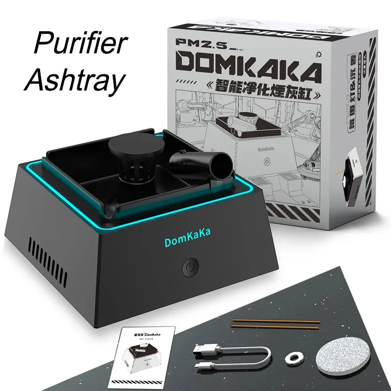 Purifier Ashtray Negative Ion Household Living Room Office Air Square Purifying Filter Remove Odor Smoke Aromatherapy Smokeless